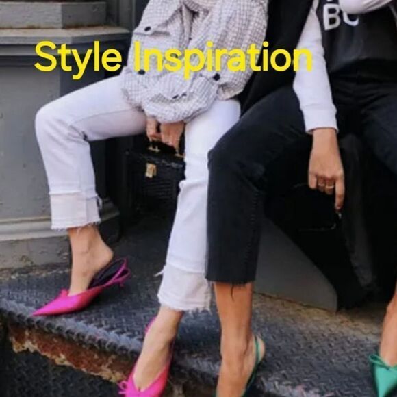 James Chan Nakasey Pink Metallic  Sling Back Flat Size 7 NWOB - Picture 2 of 13